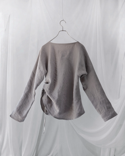 bias-cut pullover