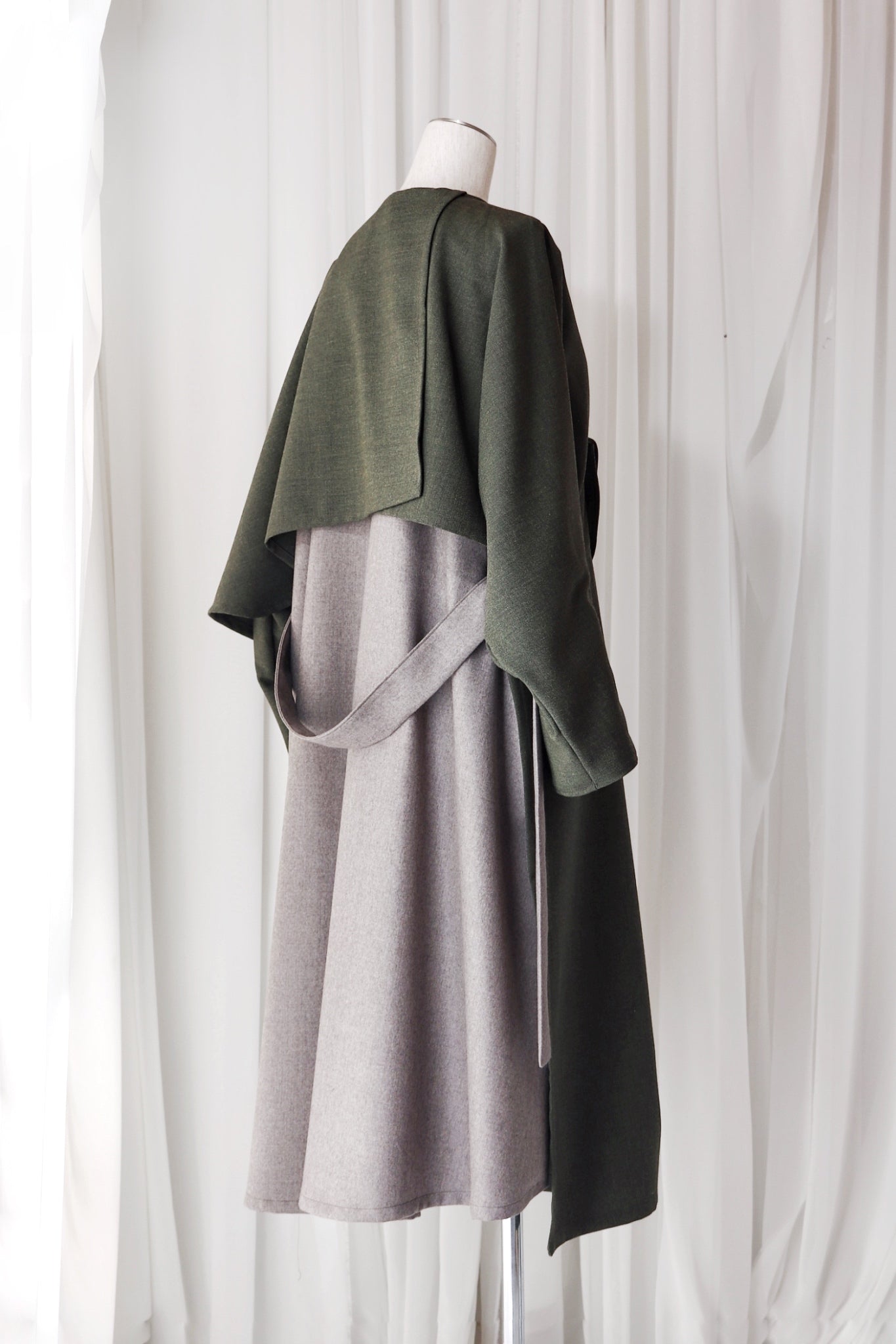 asymmetry layered coat