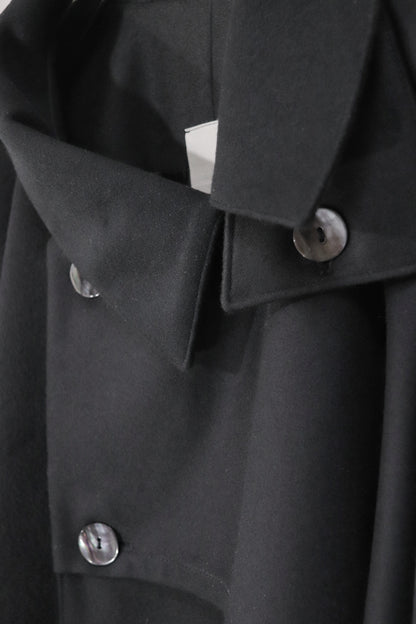 wool layered trench coat
