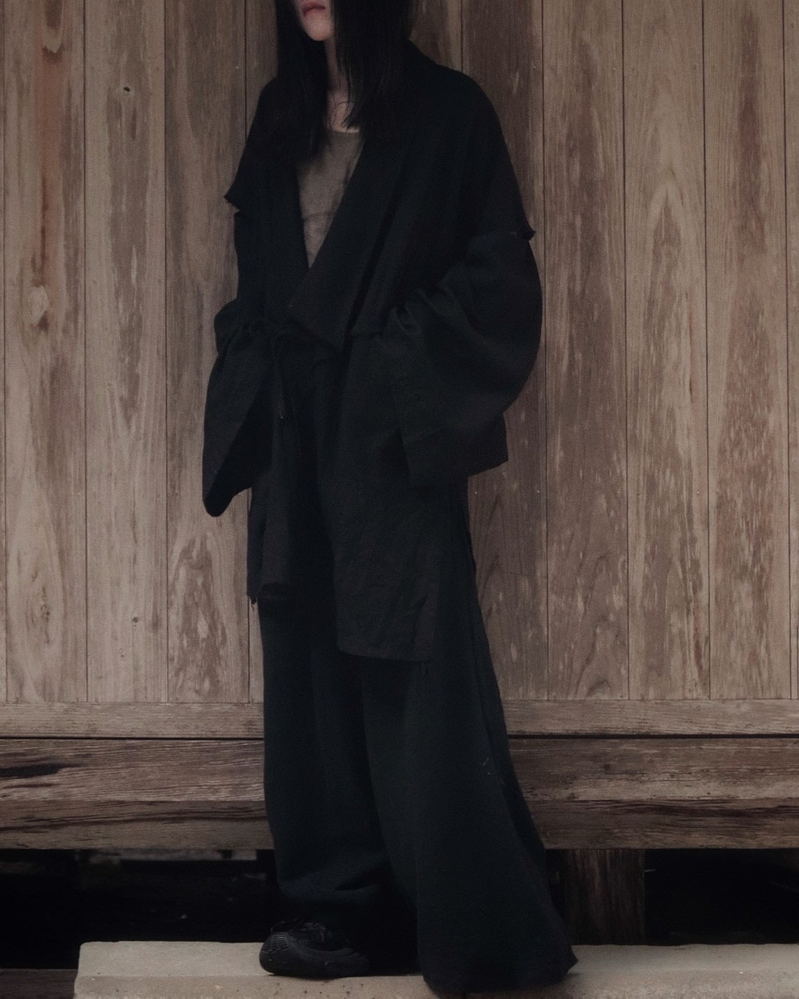 mid-length slit haori