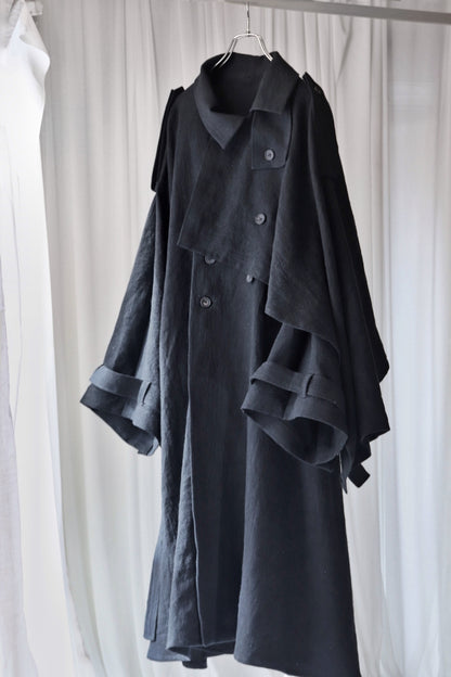 linen layered coat