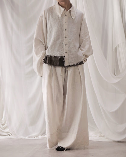 cut off flare sleeve shirt