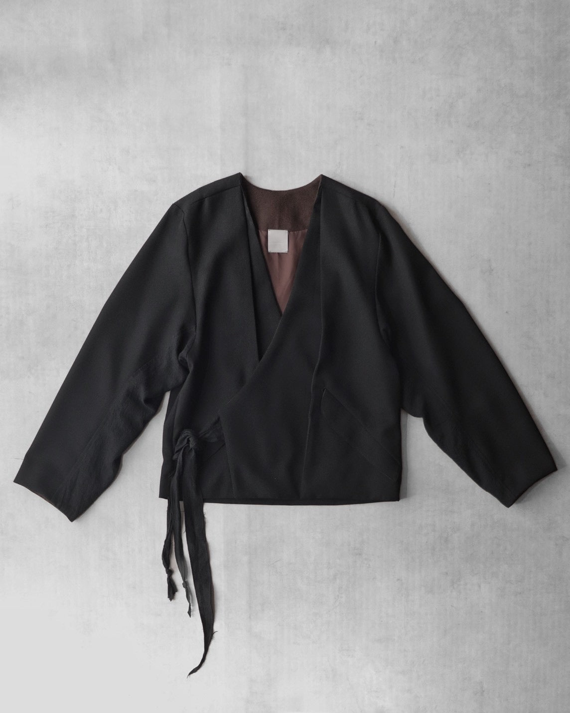collarless tailored jacket
