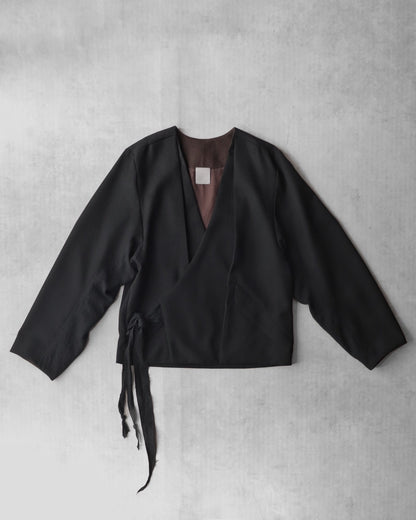 collarless tailored jacket