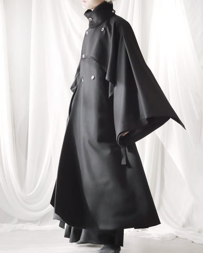 wool layered trench coat