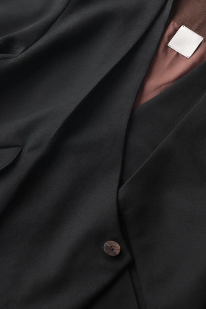 collarless tailored jacket