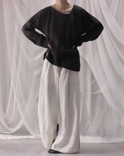 bias-cut pullover
