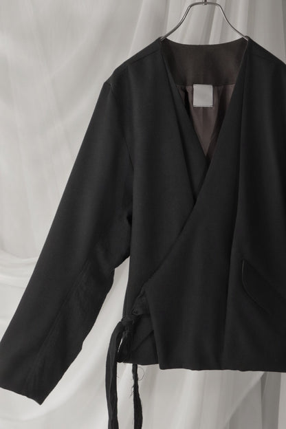 collarless tailored jacket