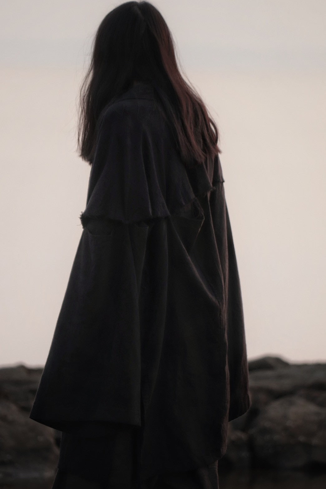 mid-length slit haori
