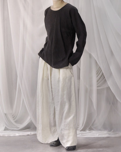 bias-cut pullover