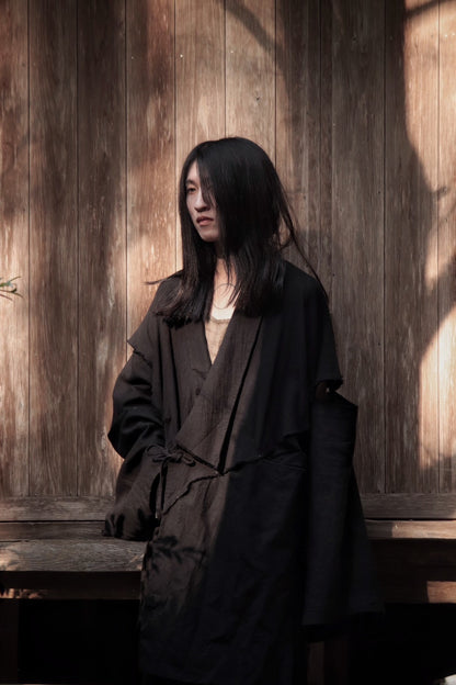 mid-length slit haori