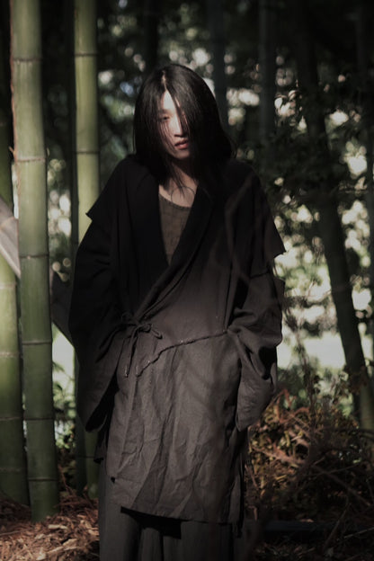 mid-length slit haori