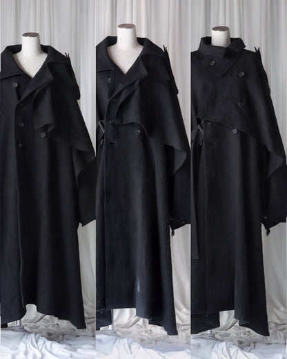 linen layered coat