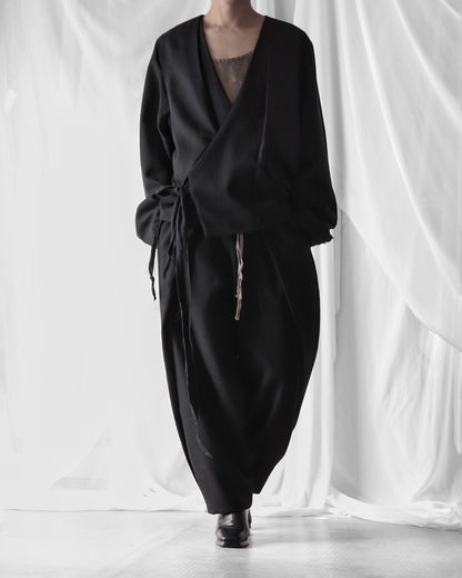 collarless tailored jacket