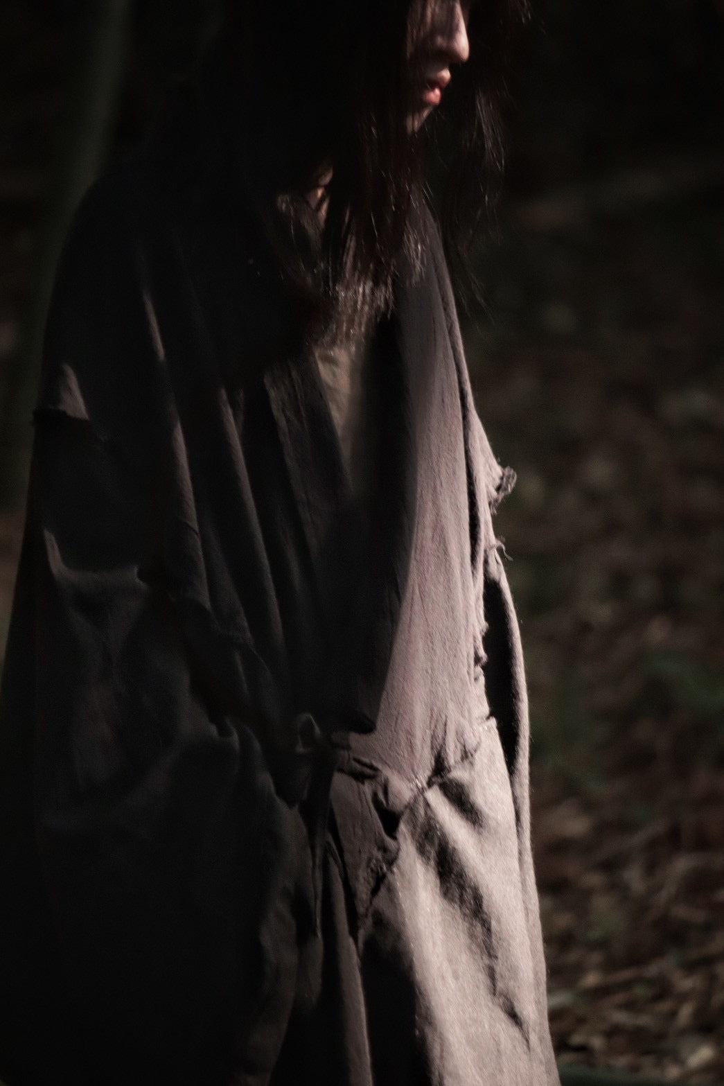 mid-length slit haori