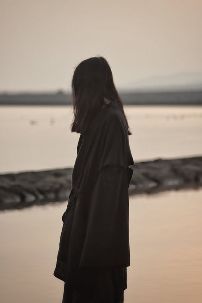 mid-length slit haori