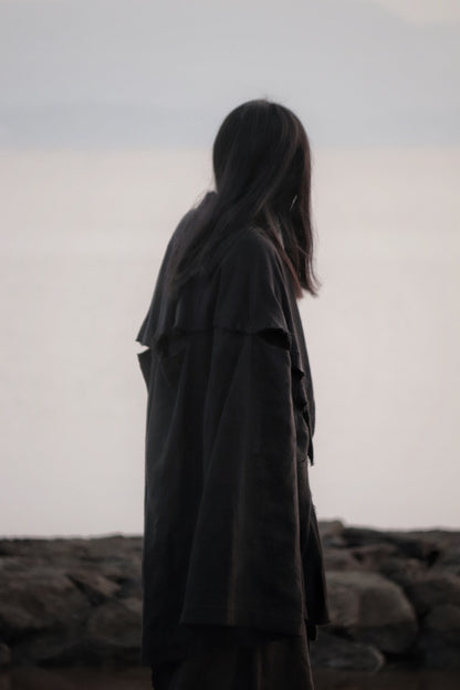 mid-length slit haori