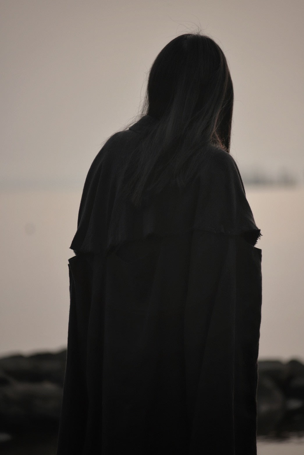 mid-length slit haori