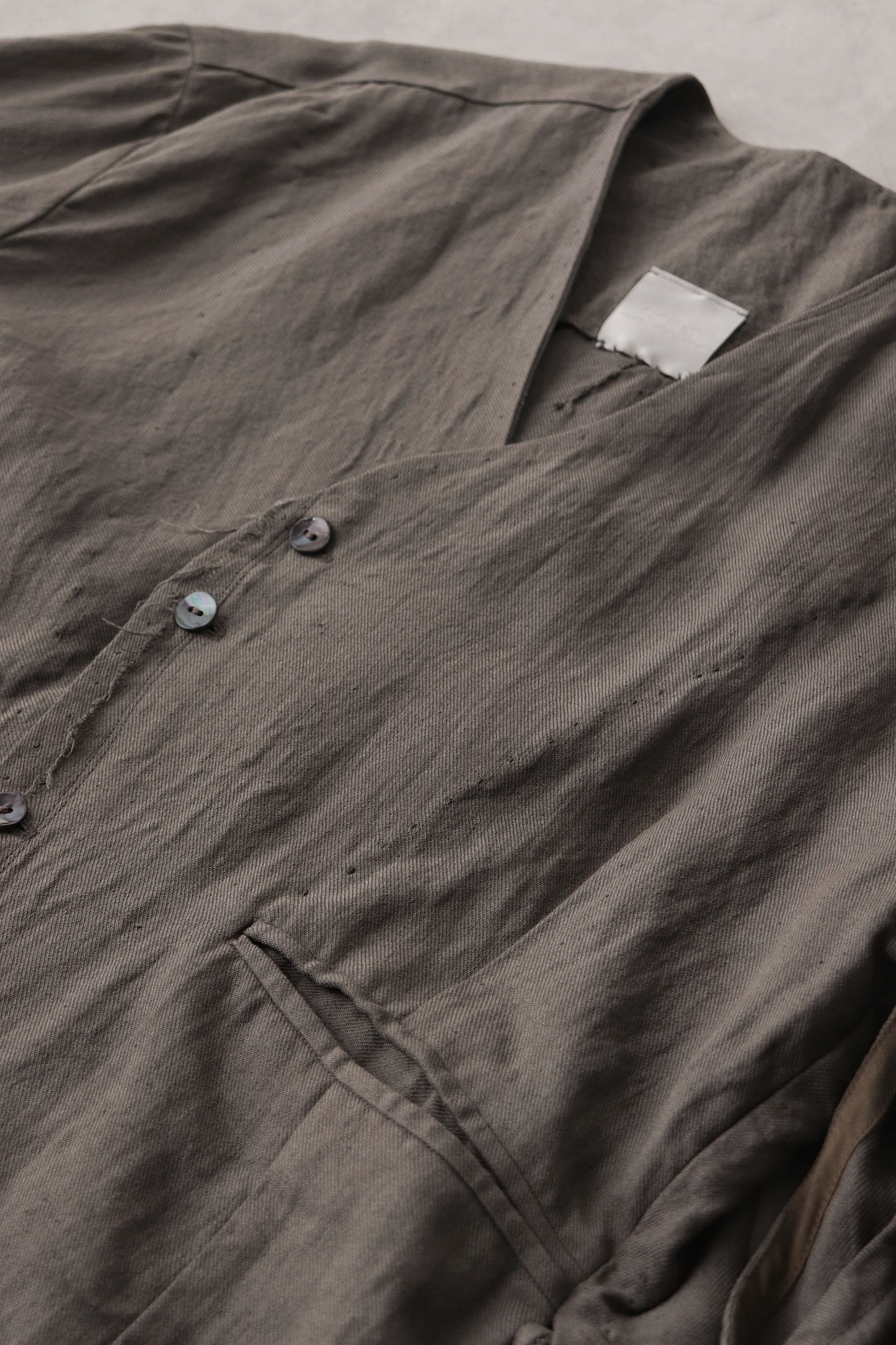 collarless jacket