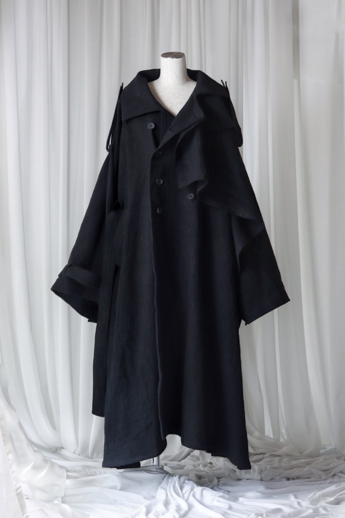 linen layered coat