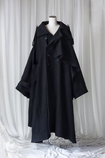 linen layered coat