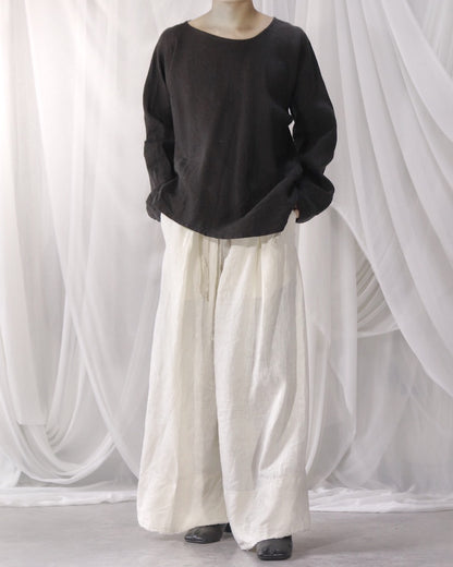 bias-cut pullover
