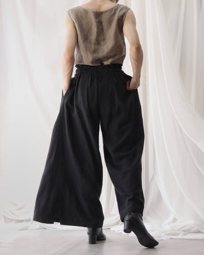 asymmetry tuck easy pants