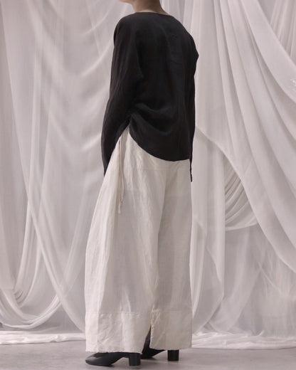 bias-cut pullover