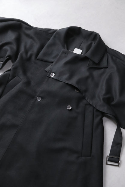 wool layered trench coat
