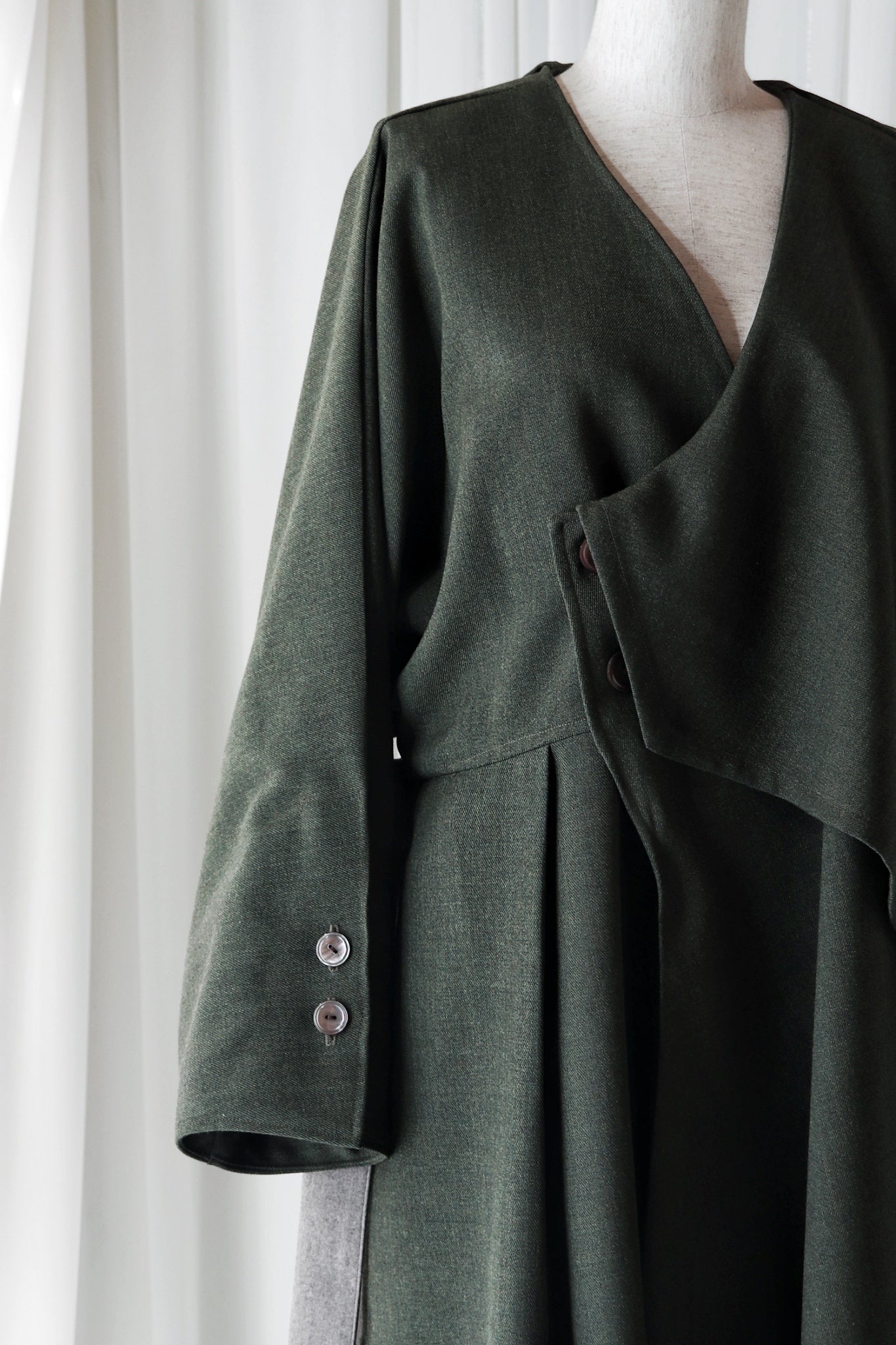 asymmetry layered coat