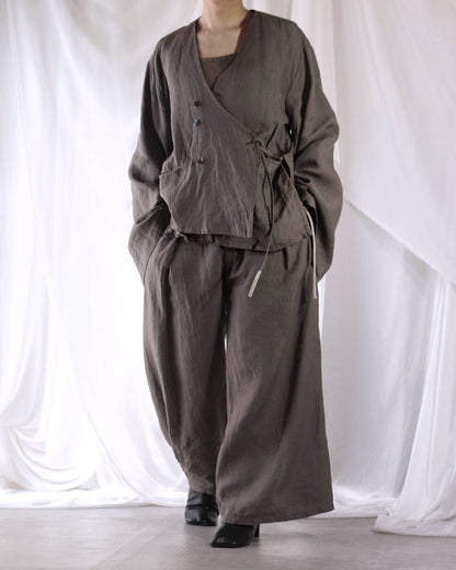collarless jacket