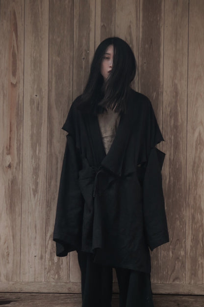 mid-length slit haori