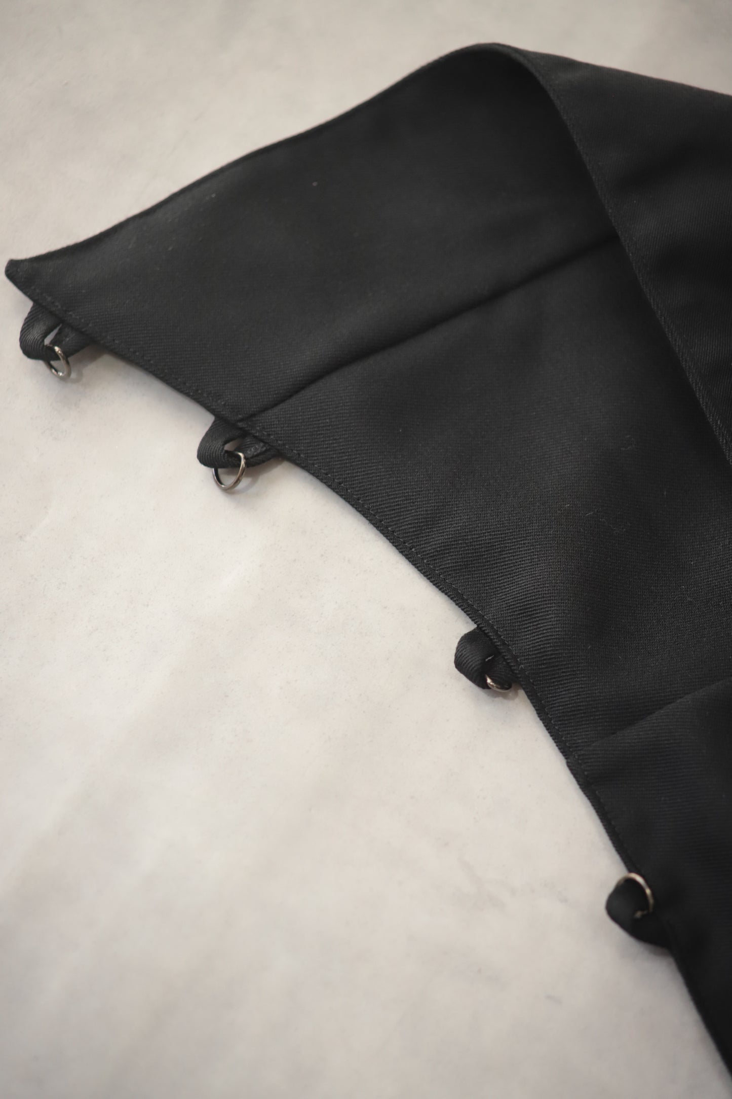 wool × leather layered coat