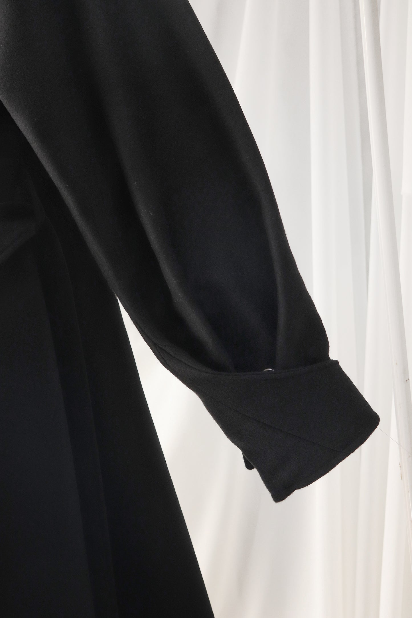 wool melton asymmetry coat