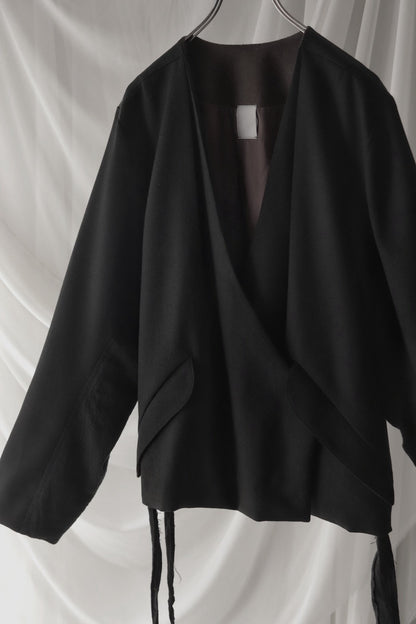 collarless tailored jacket