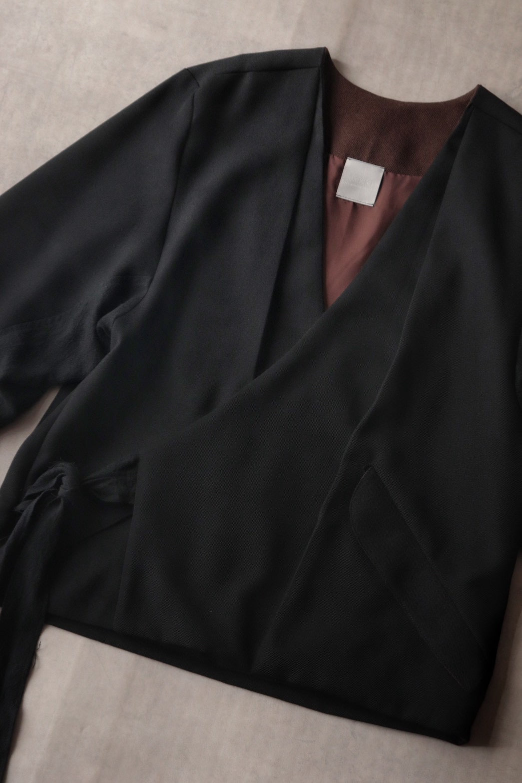 collarless tailored jacket