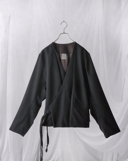 collarless tailored jacket