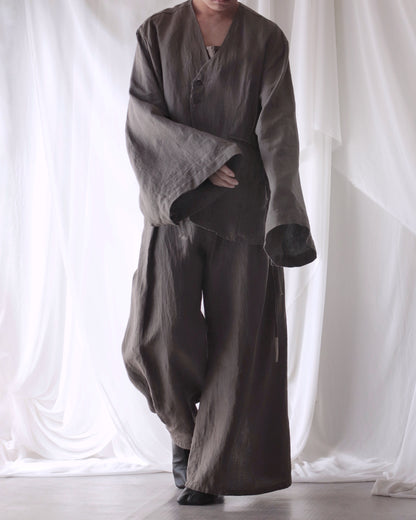 collarless jacket