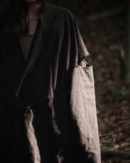 mid-length slit haori