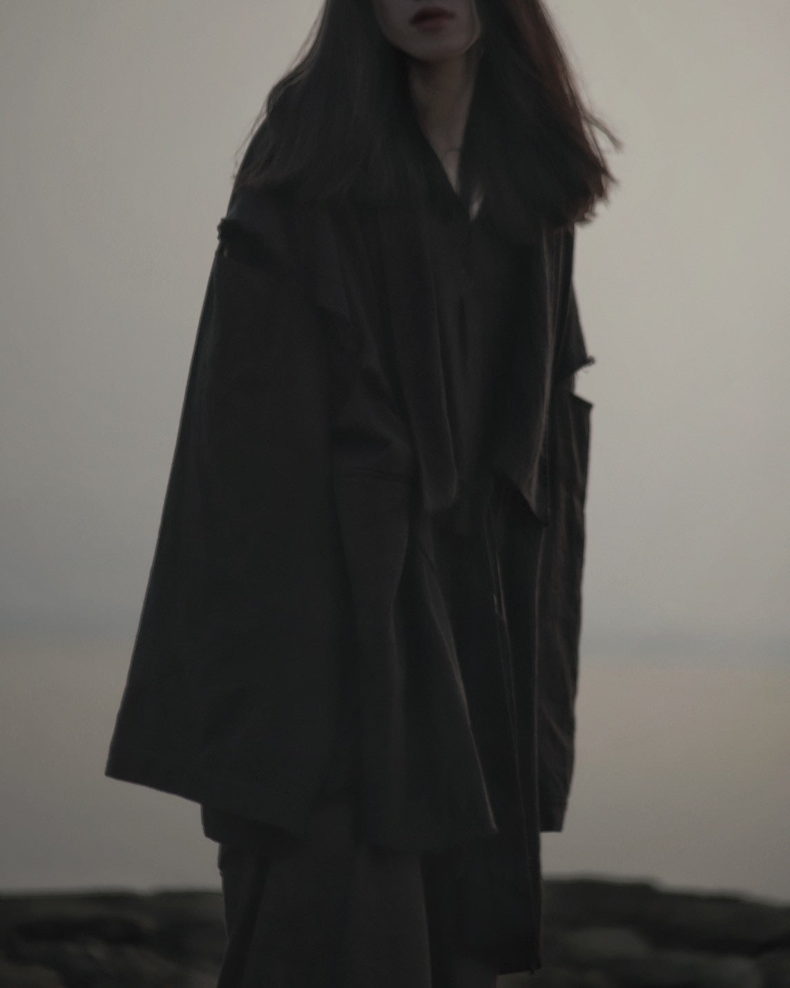 mid-length slit haori
