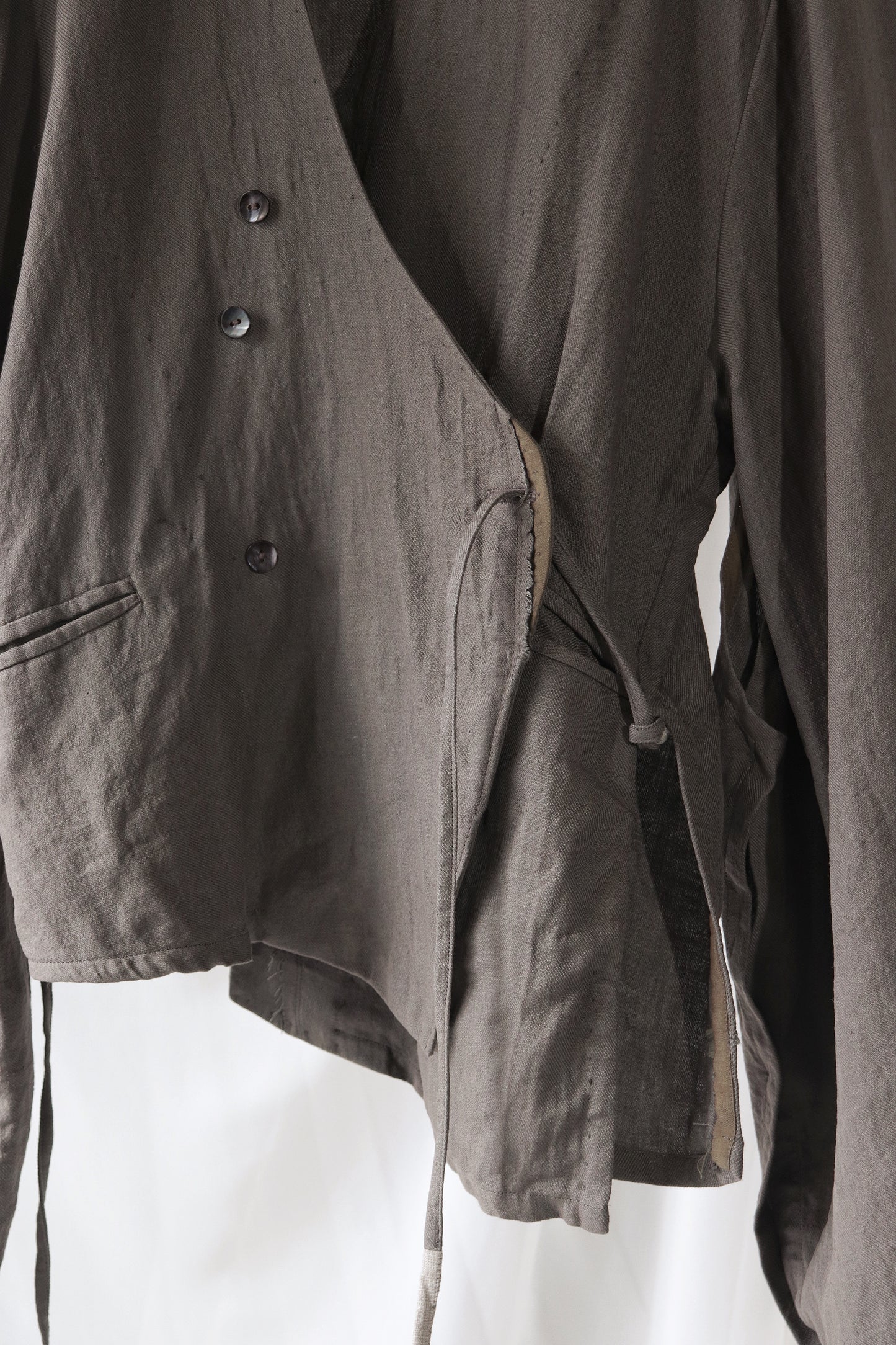 collarless jacket