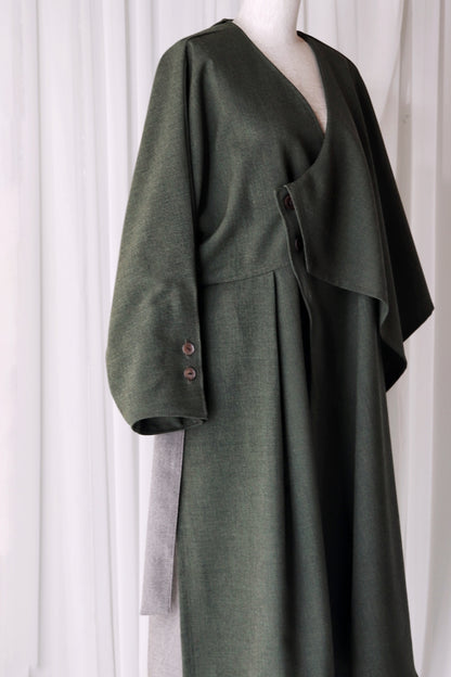 asymmetry layered coat