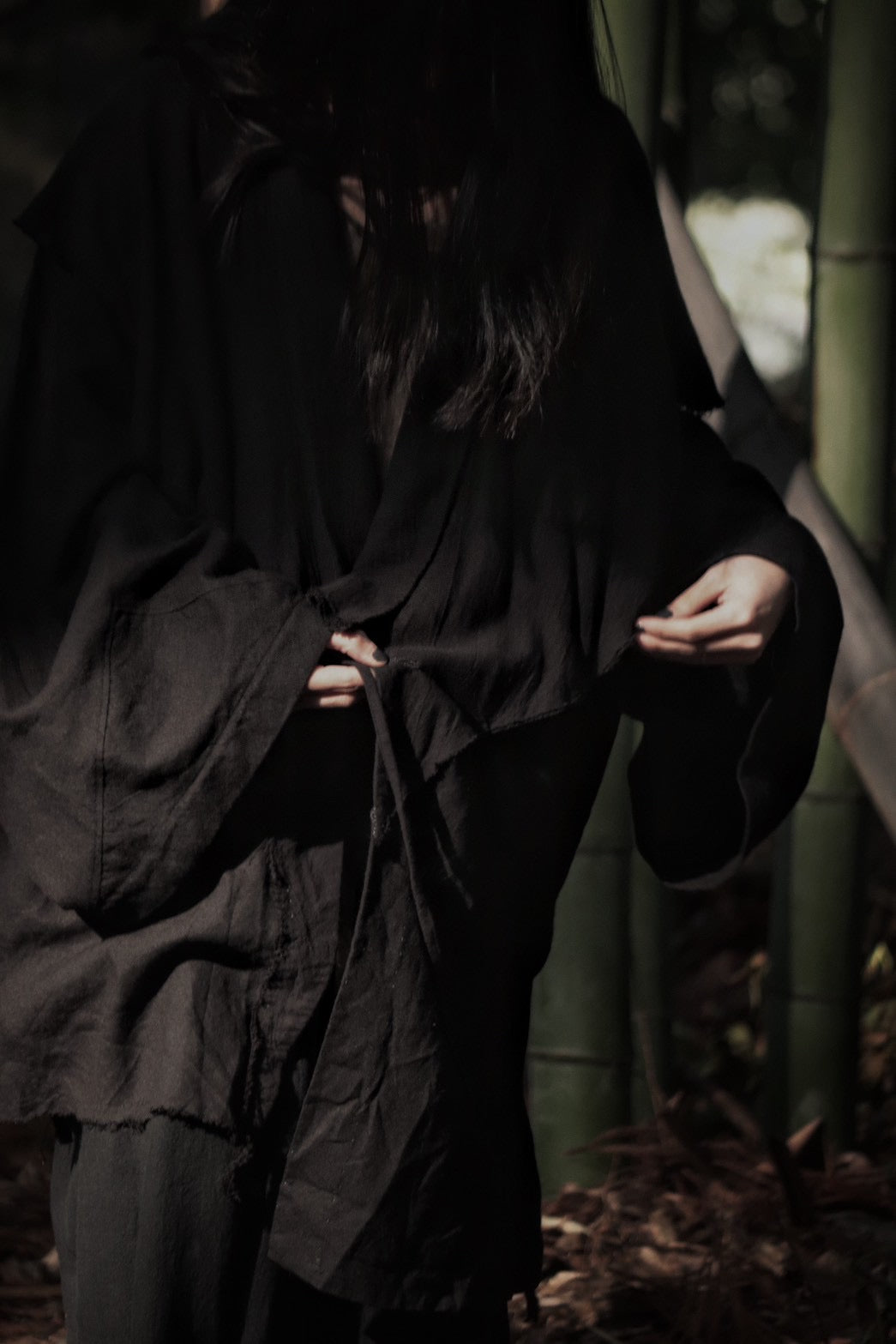 mid-length slit haori