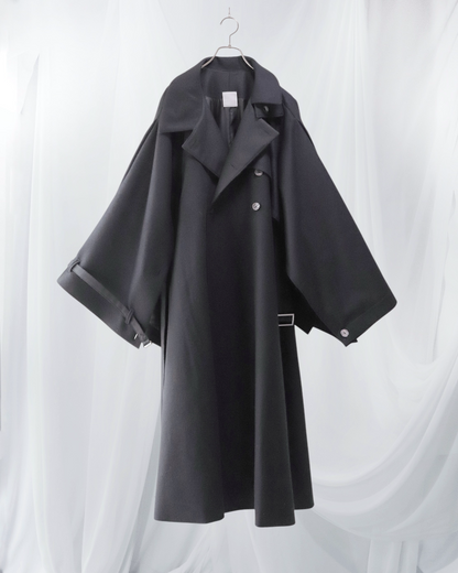 wool layered trench coat