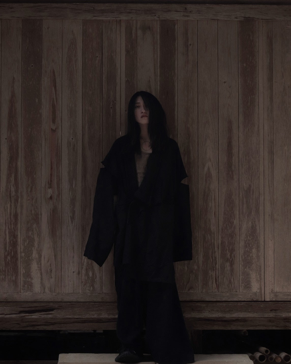 mid-length slit haori