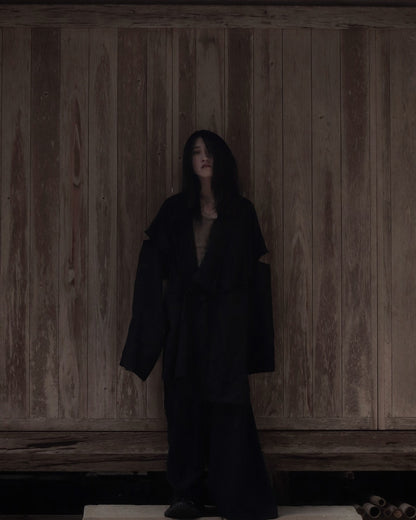 mid-length slit haori