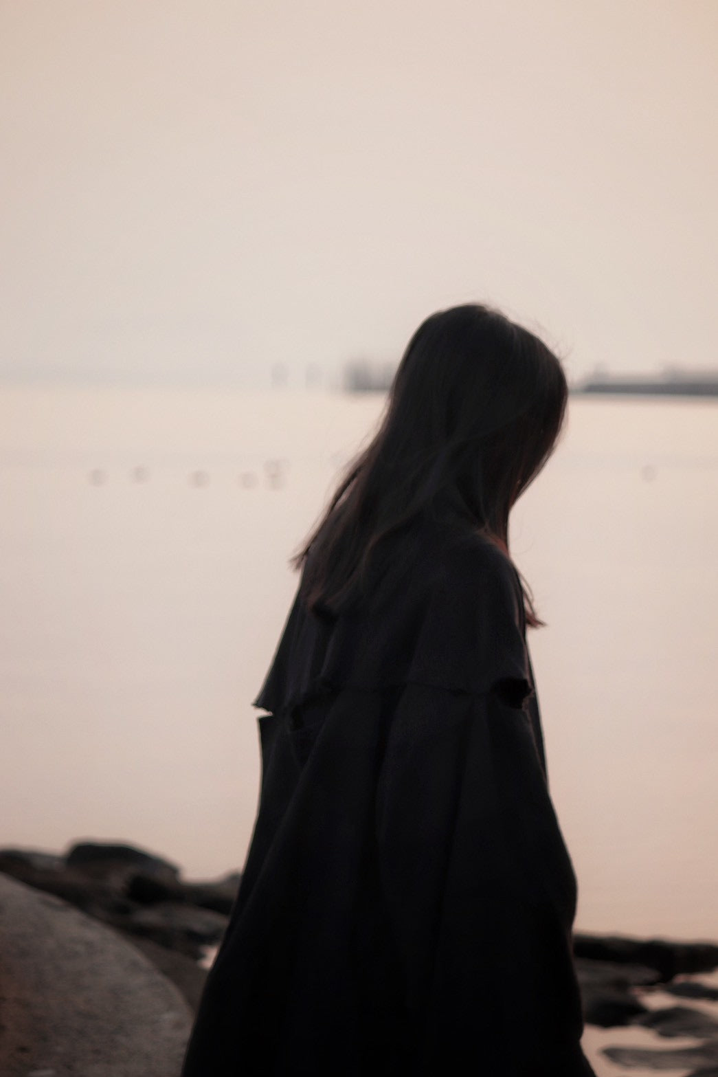 mid-length slit haori