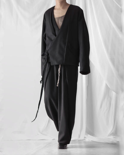 collarless tailored jacket