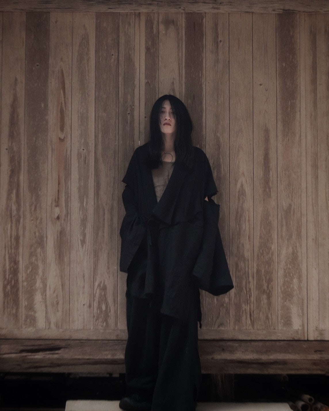 mid-length slit haori