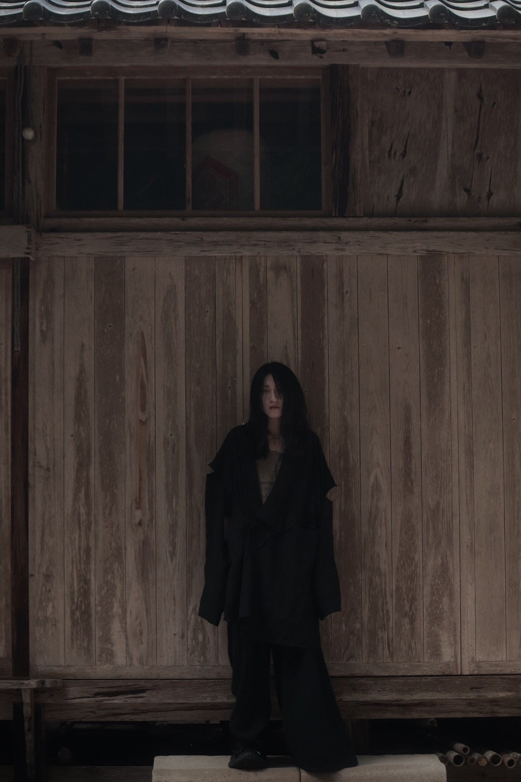 mid-length slit haori